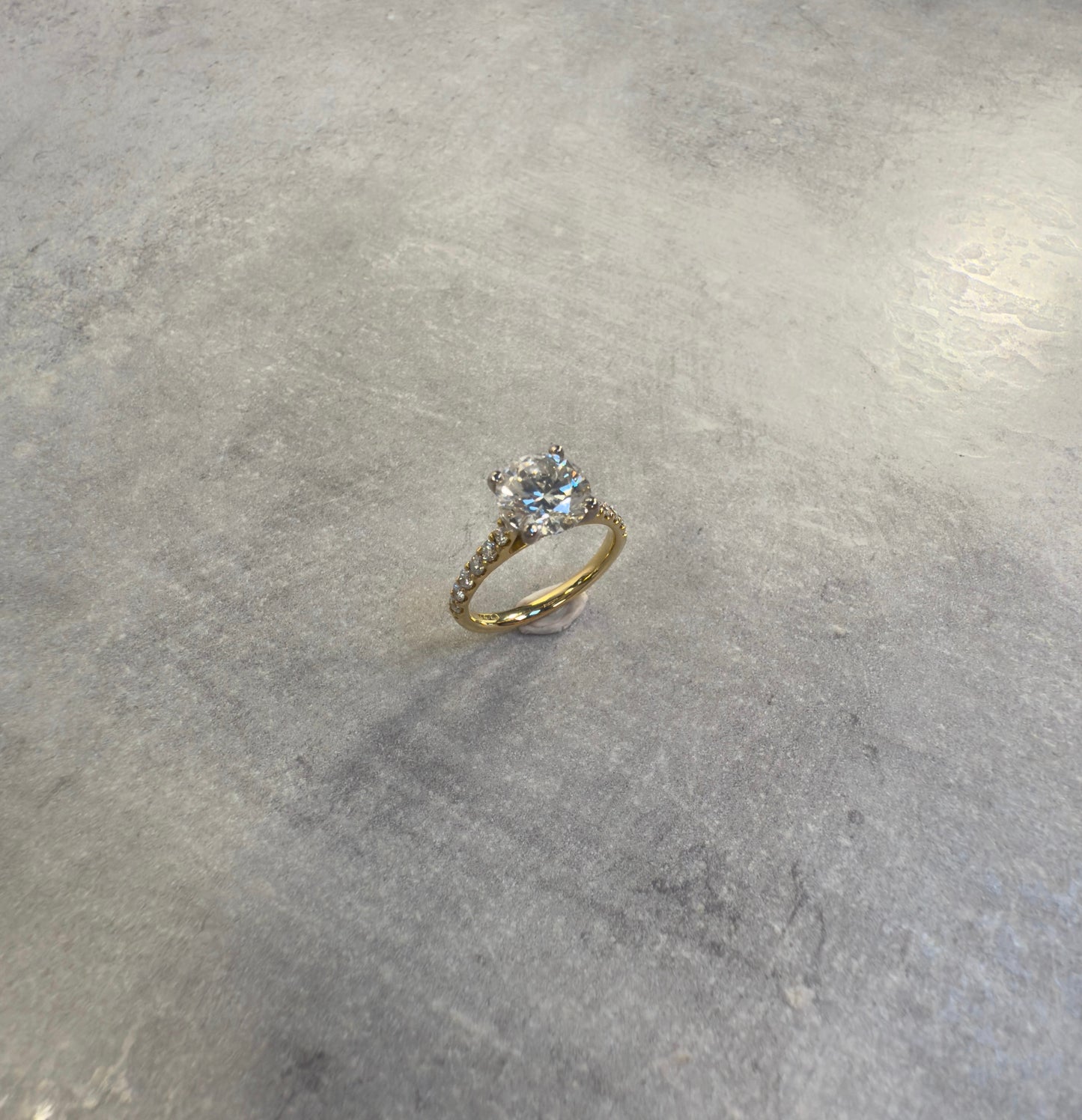 2ct 'Zora' 18ct Yellow Gold Diamond Set Solitaire Ring