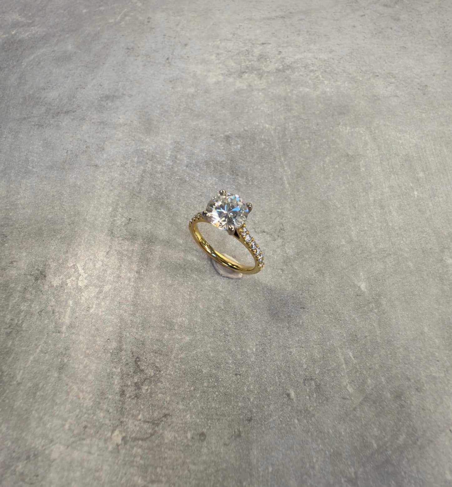 2ct 'Zora' 18ct Yellow Gold Diamond Set Solitaire Ring