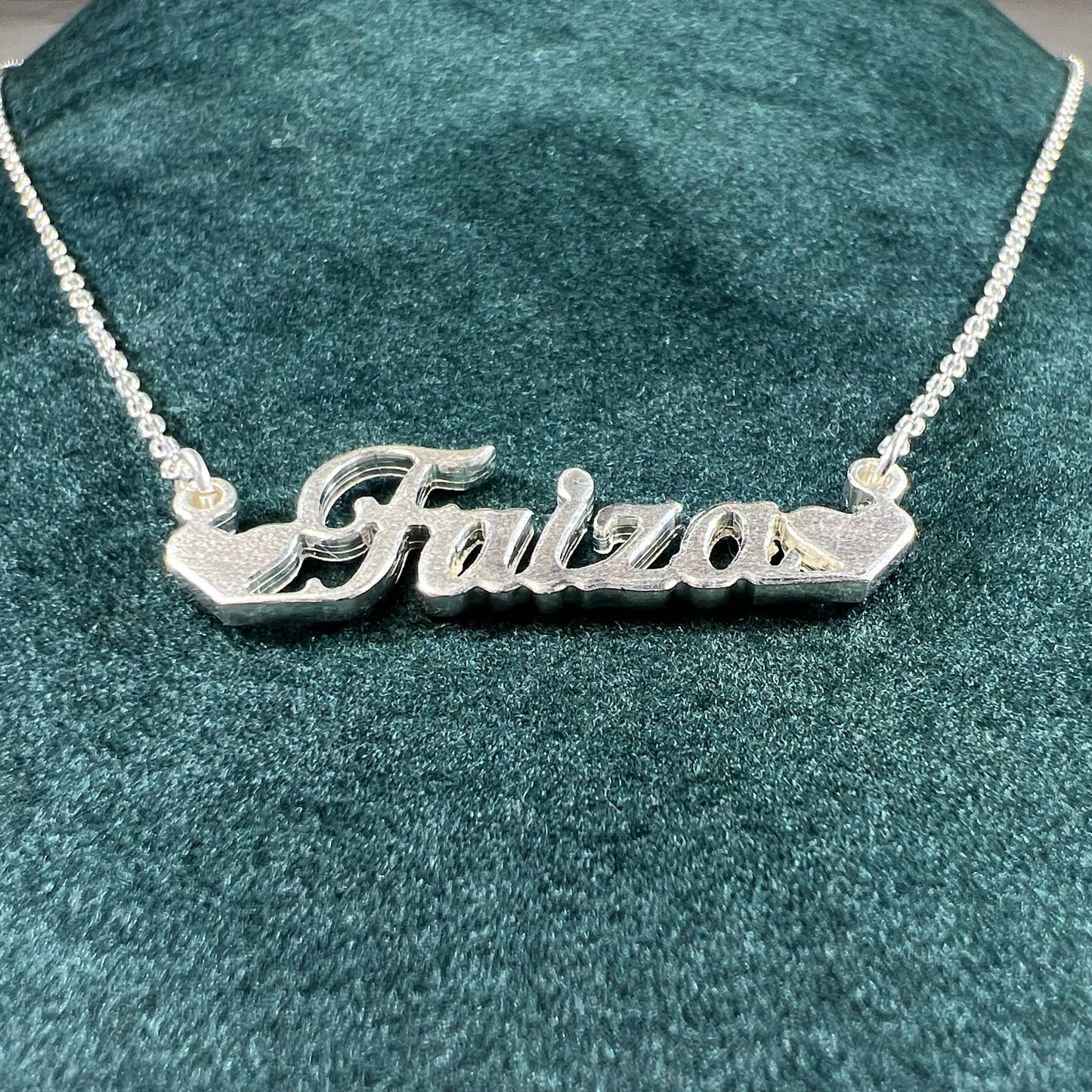 silver name necklace - Solid silver jewellery
