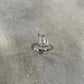 2.97ct 'Alora' Emerald cut Platinum Diamond Set Solitaire Ring
