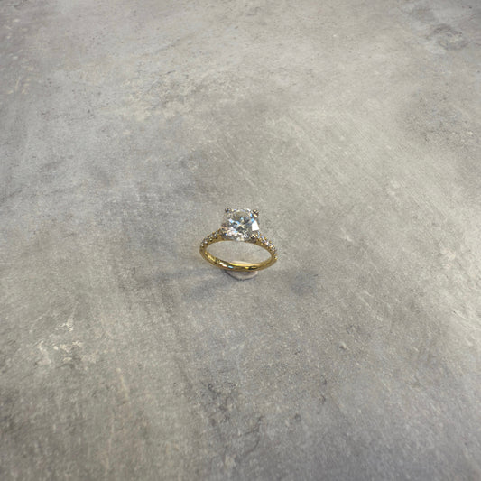 2ct 'Zora' 18ct Yellow Gold Diamond Set Solitaire Ring