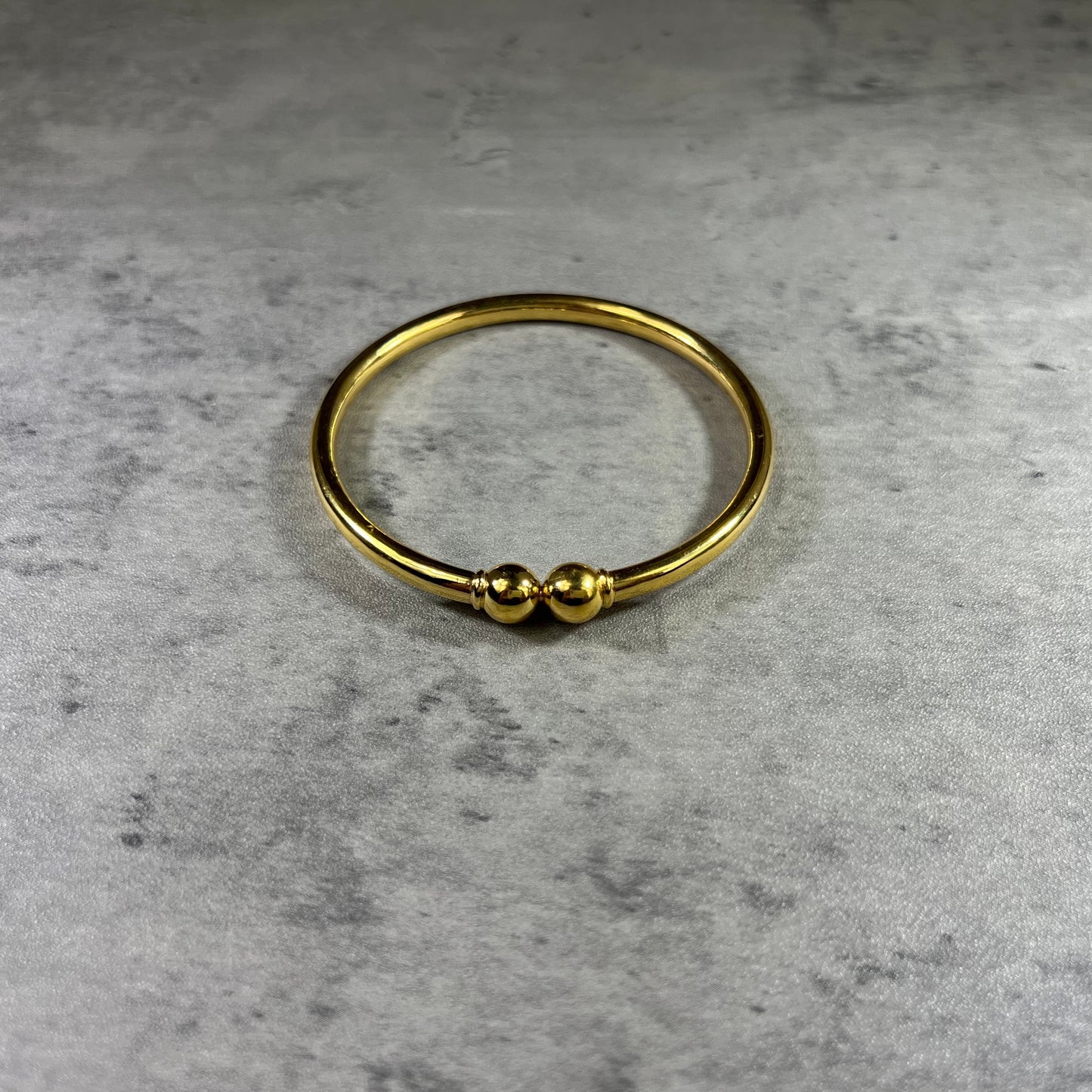 Double Ball Bangle – 22ct Yellow Gold ( Made to order in 24ct as well )