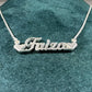 silver name necklace - Solid silver jewellery