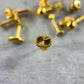 Gold Fortuna Clover Stud
