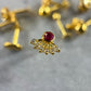 Gold Scarlet Dropline Stud
