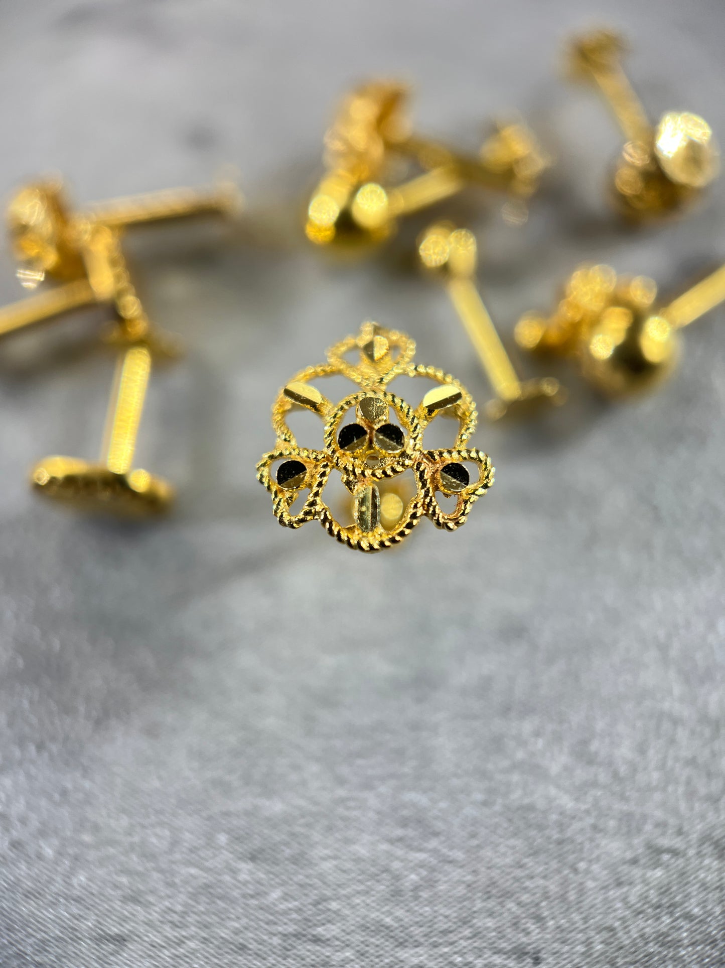 Gold Infinity design stud