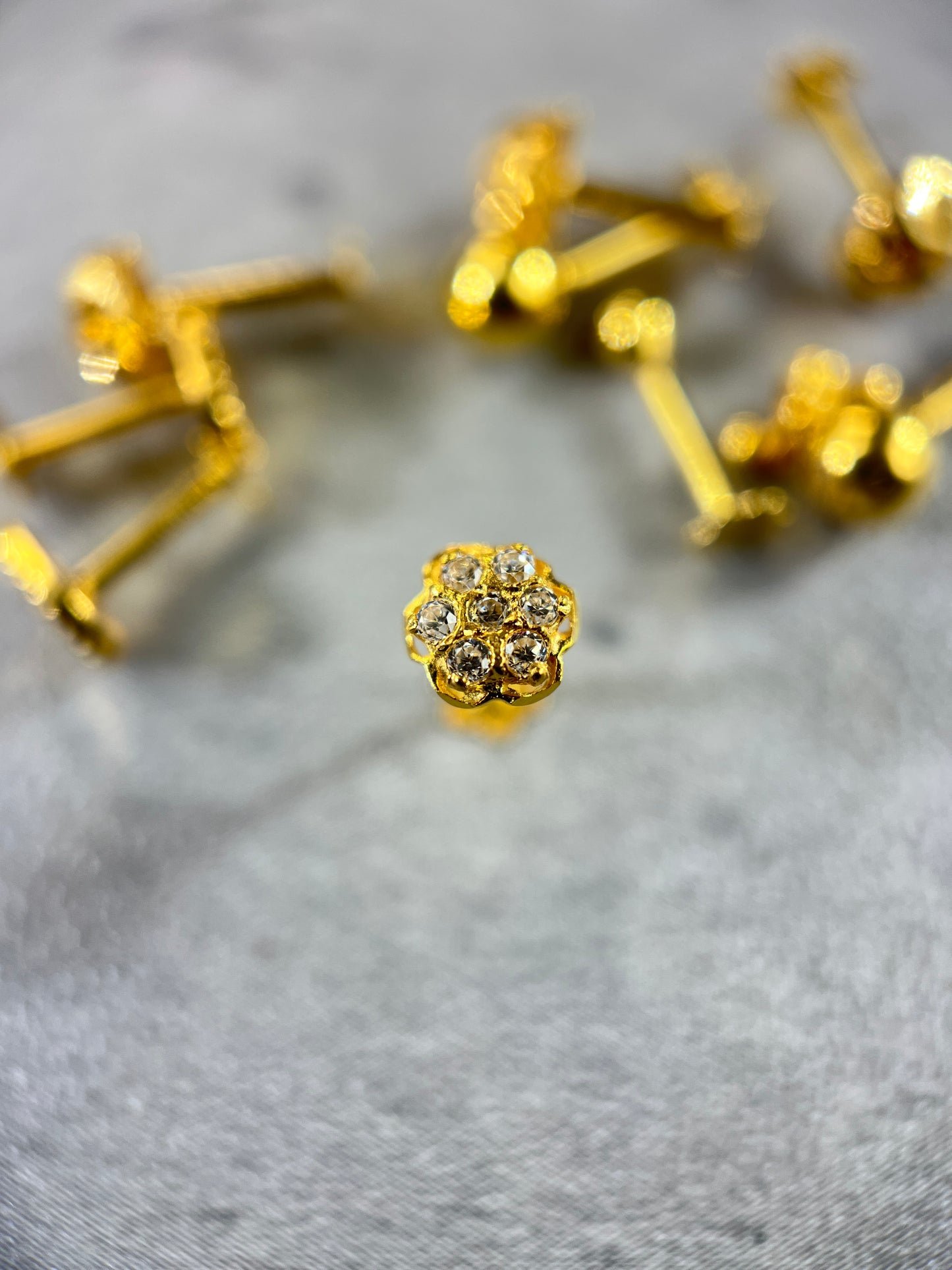 Gold Cluster Stud – 3 Styles