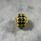 Onyx & Cubic Round Charm Ball Pendant - 22ct Yellow Gold ( Small )