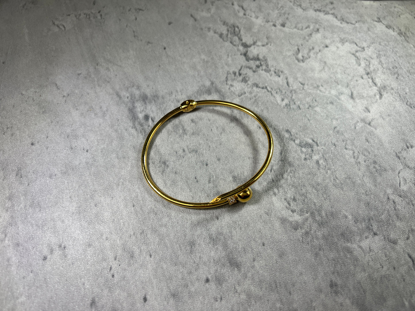 Knife & Ball Bangle – 22ct Yellow Gold ( Made to order in 24ct as well )