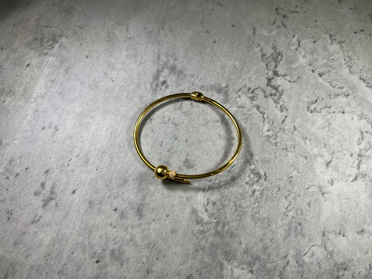 Knife & Ball Bangle – 22ct Yellow Gold ( Made to order in 24ct as well )