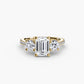 Three-Stone with Pavé Band