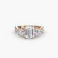 Three-Stone with Pavé Band 2