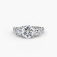 Three-Stone with Pavé Band 3