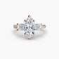 Three-Stone Ring with Pavé Band 4
