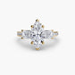 Three-Stone Ring with Pavé Band 4