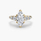 Five Stone Ring with Pavé Band