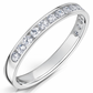 18ct White Gold Channel Set Half Coverage Ring ( Choose your width )