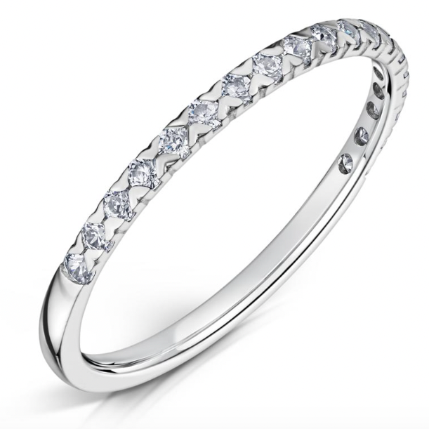 Dazzling diamond wedding band - A symbol of eternal love and sophistication, this beautifully crafted diamond ring boasts brilliant stones set in a classic and timeless design, adding a touch of elegance to your special day and beyond.