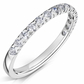 18ct White Gold V Claw Set Half Coverage Ring ( Choose your width )