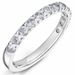 18ct White Gold V Claw Set Half Coverage Ring ( Choose your width )