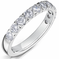 18ct White Gold V Claw Set Half Coverage Ring ( Choose your width )