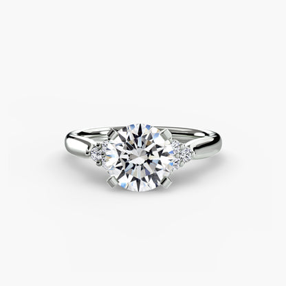 Solitaire with Cluster Shoulders 2