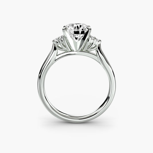 Solitaire with Cluster Shoulders 2