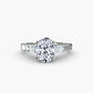 Three Stone with Pavé Shoulders