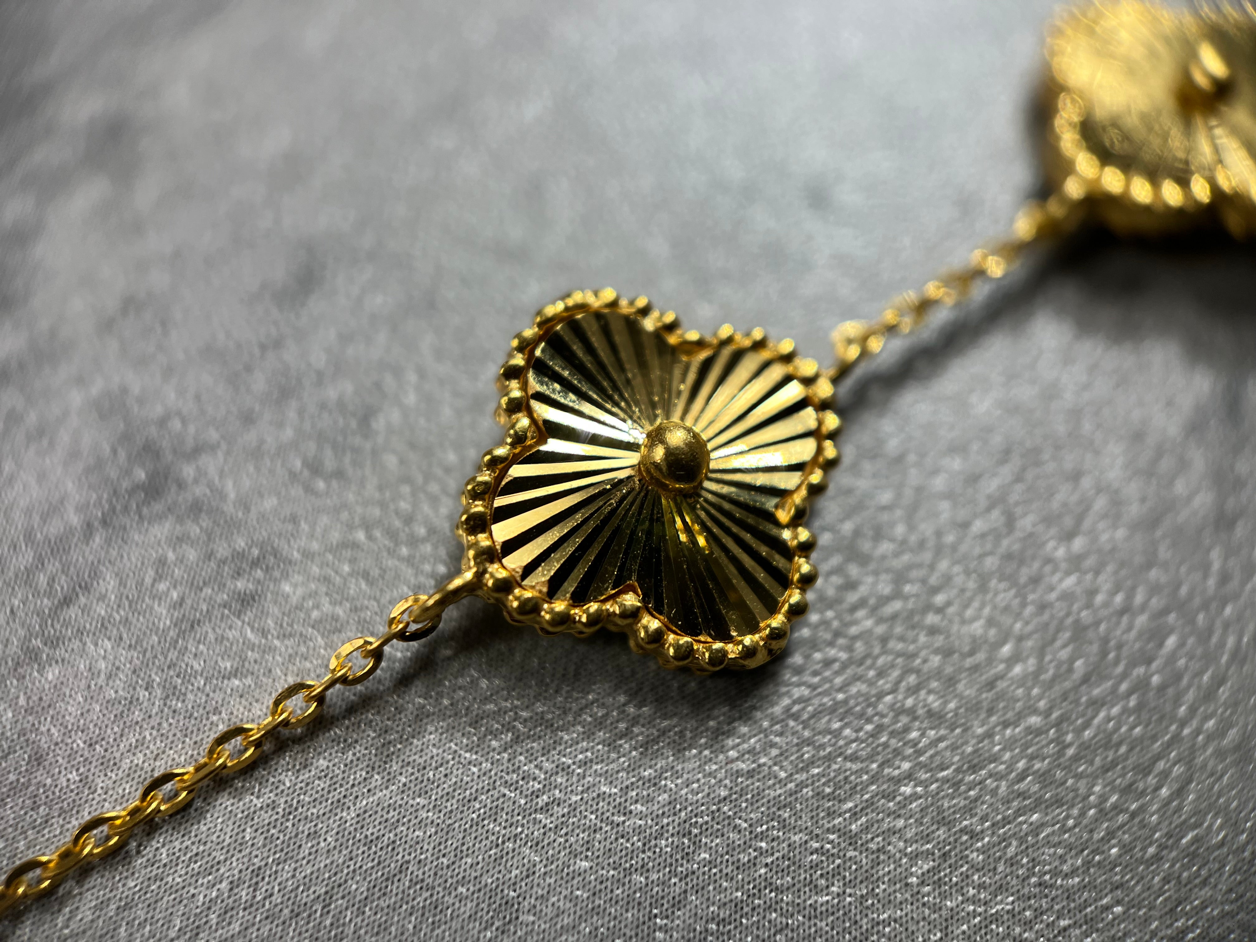 Clover Solid Gold & Diamond Bracelet, 9ct Gold – SORU JEWELLERY